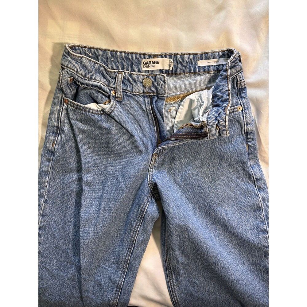 Garage Denim Ample Baggy Jeans Womens 01 26 Blue 100% Cotton